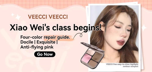 VEECCI Highlighter & Contour Palette – 4-in-1 for Effortless Natural Sculpting