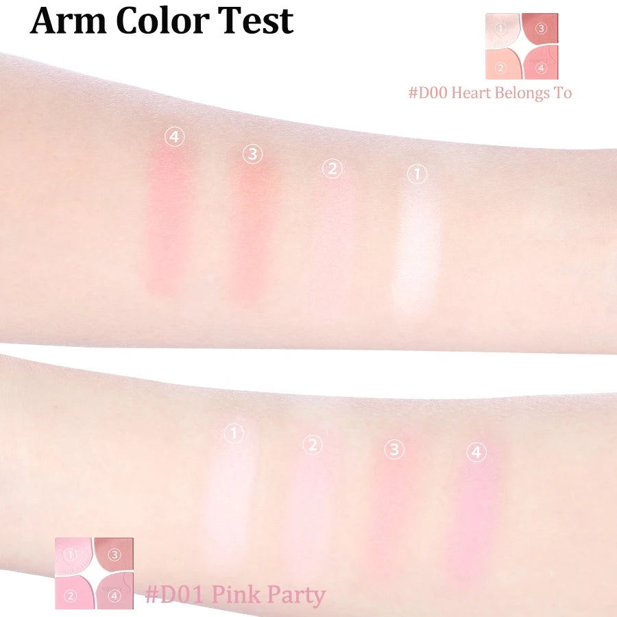 VEECCI Powder Blusher Highlight 4 in 1 Cream Matte Multi Purpose (6g)