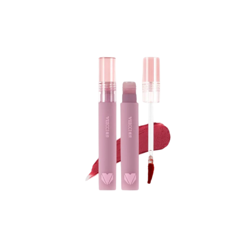 VEECCI Lip Mud Soft Velvet Finish Matte Lip Gloss Long-Lasting Whitening