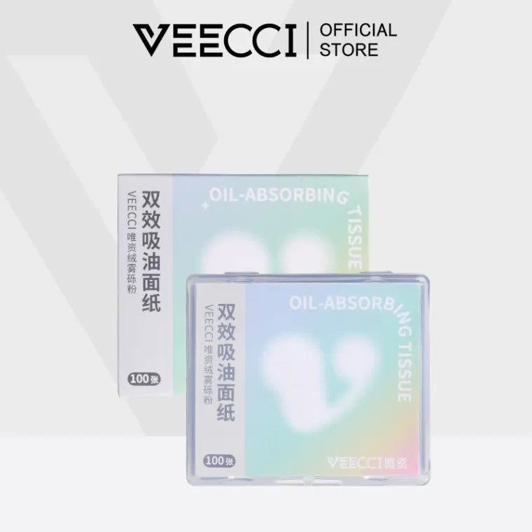 VEECCI Facial Oil Absorbing Paper Oil Control Small Convenient With Mirror-100 Pieces