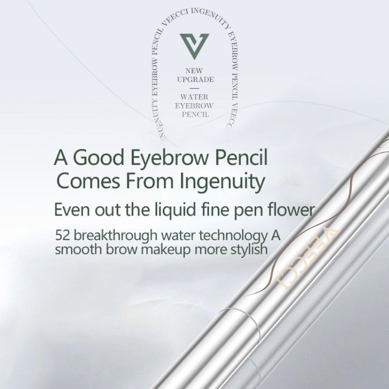 VEECCI Eyebrow Pencil Ultra Fine Brush Double Head Smooth Long Lasting Tint Natural 0.45ml