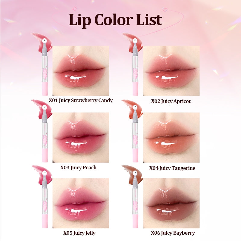 VEECCI Lip Gloss Shine Moisturizing Whitening Non-Stick Cup Lasting Six Colors Lipstick 2g