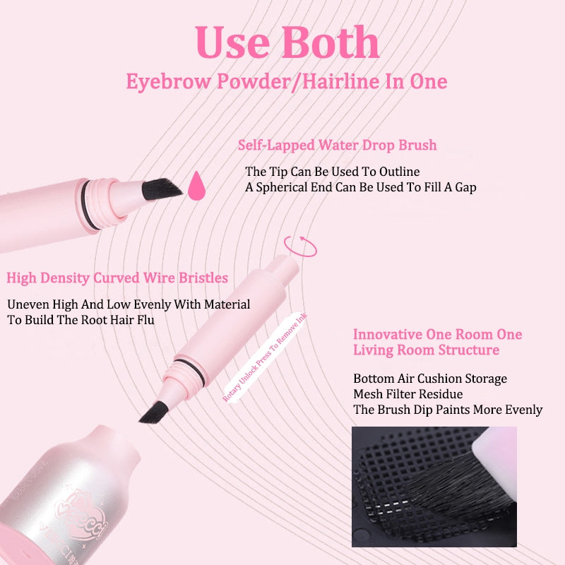 VEECCI Eyebrow Pencil To Increase Hairline 2 In 1 Looks Natural Multi-Purpose Waterproof