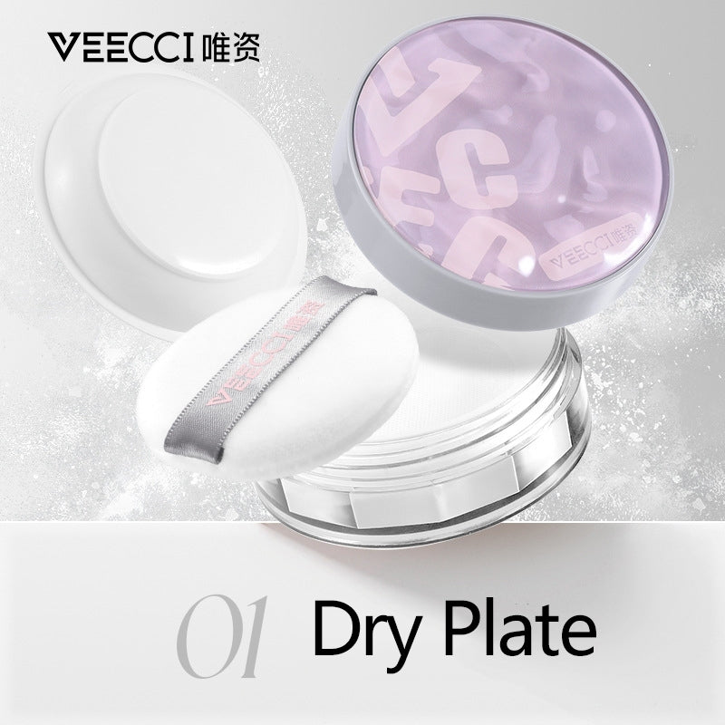 VEECCI Loose Powder Oil Control Matte Waterproof Lasting 8 Hour with Face Powder Puff 6.5g