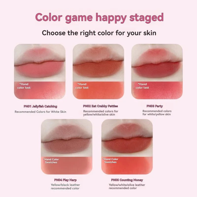 VEECCI SpongeBob Lipmatte & Lip Glaze Makeup Long-Lasting Non-Stick Cup Lipstick (2.3g)