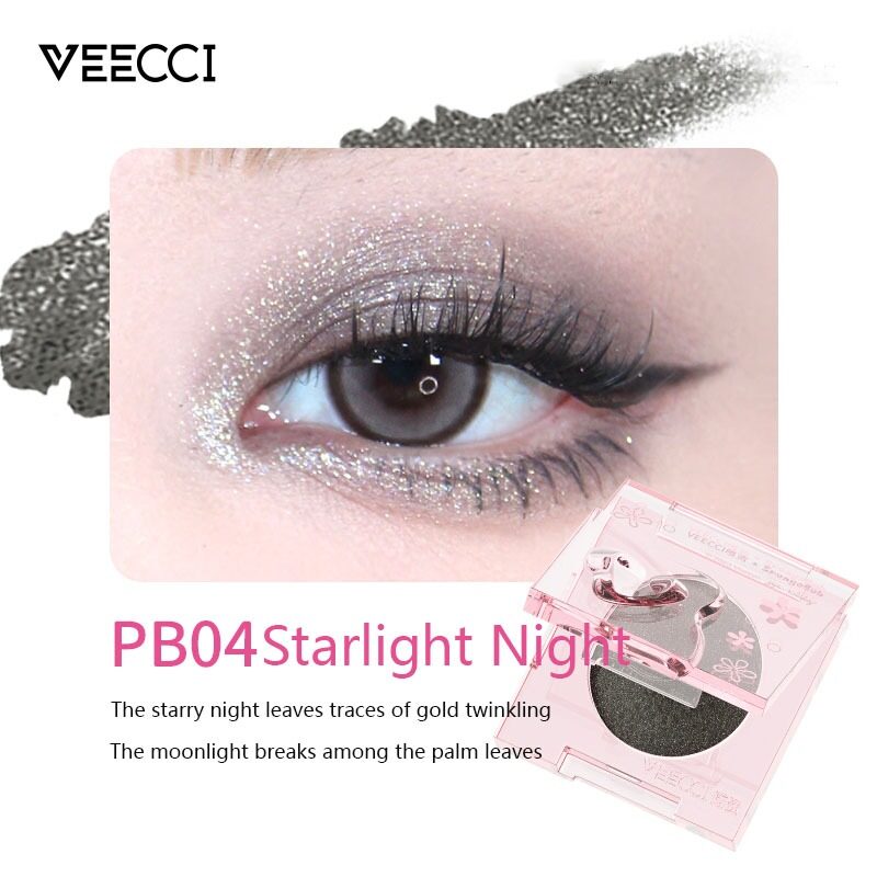 VEECCI Sponge Bob Eye Shadow Palette Monochrome Glitter Long-Lasting Waterproof (2g)