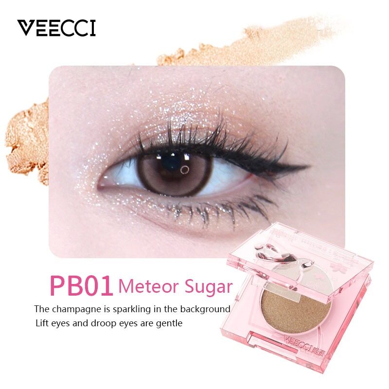 VEECCI Sponge Bob Eye Shadow Palette Monochrome Glitter Long-Lasting Waterproof (2g)