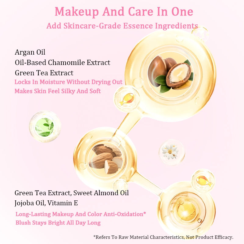 VEECCI Blush Highlight Two-color Mashed Potatoes Texture Whitening Lasting Nature 4.5g