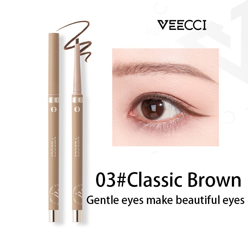 VEECCI Eyeliner Gel Pen Waterproof Sweat Resistant Durable - Brown