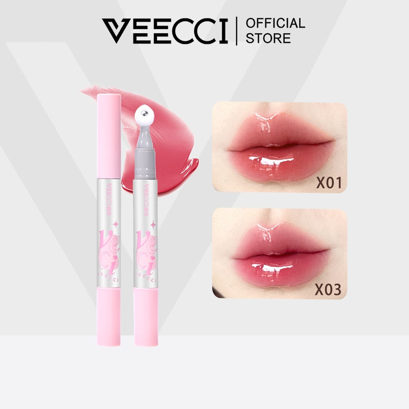 VEECCI Lip Gloss Shine Moisturizing Whitening Non-Stick Cup Lasting Six Colors Lipstick 2g