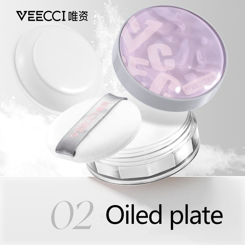 VEECCI Loose Powder Oil Control Matte Waterproof Lasting 8 Hour with Face Powder Puff 6.5g