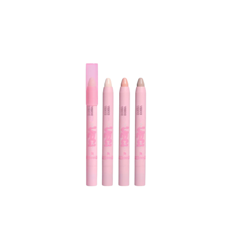 VEECCI 3 in 1 Highlighter & Contour & Blush Stick with Brush Head Brighten and Retouch 3D Make Up Concealer Stick