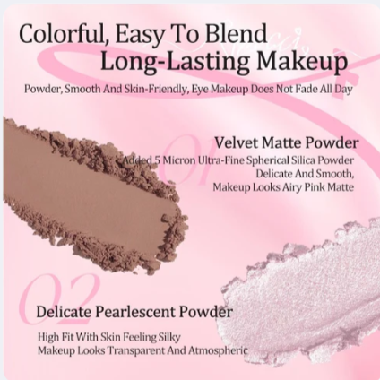 VEECCI Ribbon Fantasy Eye Shadow Plate Lasting Glitter - 11 Colors