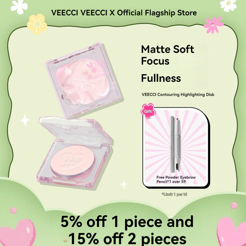VEECCI Highlight Palette Matte Texture Fine Powder Even Skin Tone (3g)
