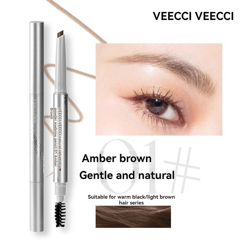 VEECCI Velvet Mist Powder Eyebrow Pencil Not Easy To Smudge Lasting Waterproof (0.22g)