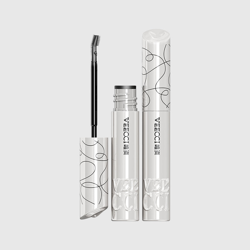 VEECCI Mascara Feather-light Dense Long-Lasting Two-way Brush Head Eyelash Extensions (4.5g)