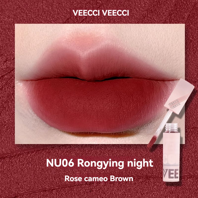 VEECCI Lip Glaze & Lip Mud Lipmatte Makeup Moisturizing Long Lasting Beauty -8 color
