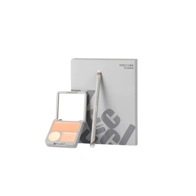 VEECCI Dark Concealer With Clear Beige, Green & Peach Shades (4.3g)