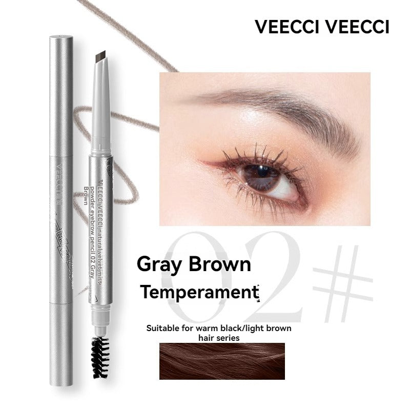 VEECCI Velvet Mist Powder Eyebrow Pencil Not Easy To Smudge Lasting Waterproof (0.22g)