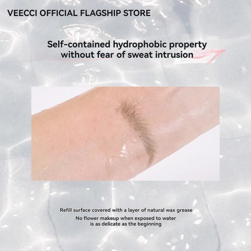 VEECCI Velvet Mist Powder Eyebrow Pencil Not Easy To Smudge Lasting Waterproof (0.22g)