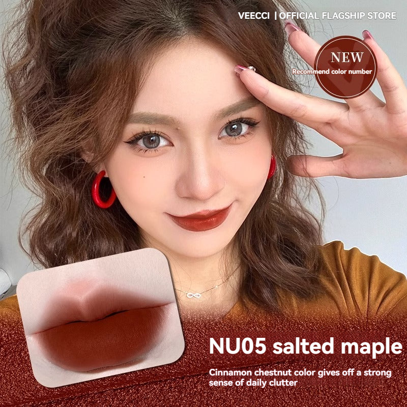 VEECCI Lip Glaze & Lip Mud Lipmatte Makeup Moisturizing Long Lasting Beauty -8 color