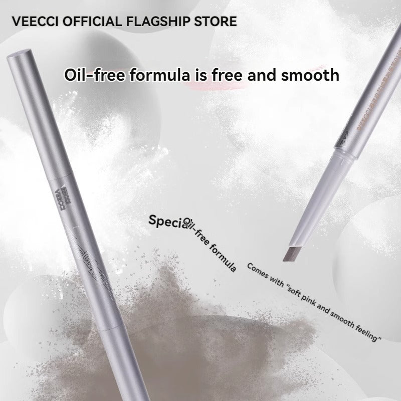 VEECCI Velvet Mist Powder Eyebrow Pencil Not Easy To Smudge Lasting Waterproof (0.22g)