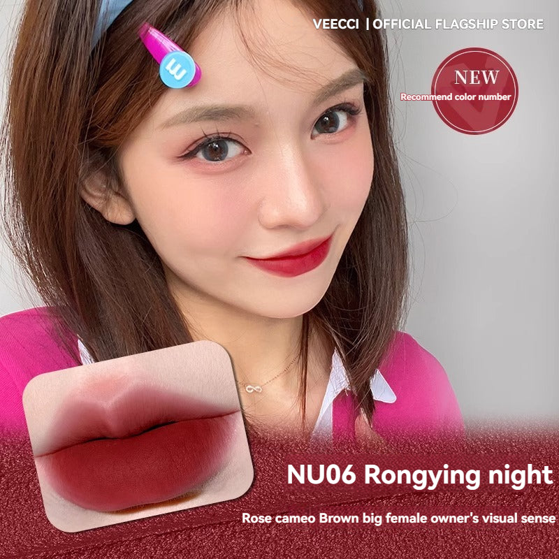 VEECCI Lip Glaze & Lip Mud Lipmatte Makeup Moisturizing Long Lasting Beauty -8 color