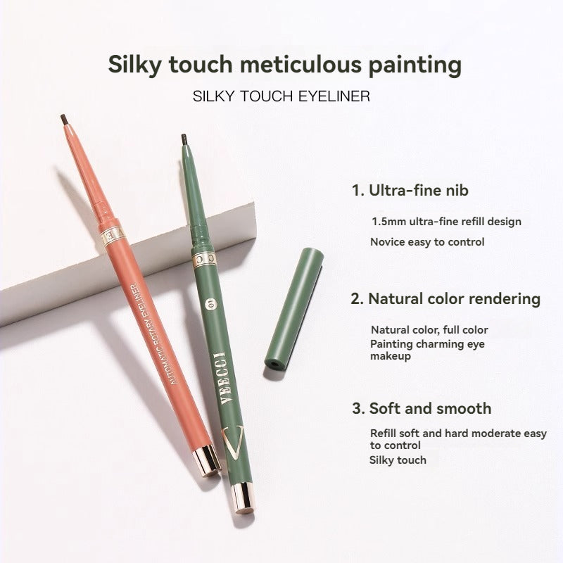 VEECCI Eyeliner Gel Pen Waterproof Sweat Resistant Durable - Brown
