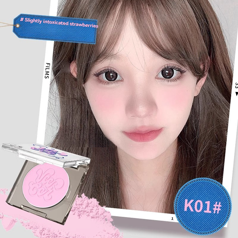 VEECCI Powder Blush Lightweight Smooth Blendable Long-lasting All-Day Face Enhancing Makeup Color