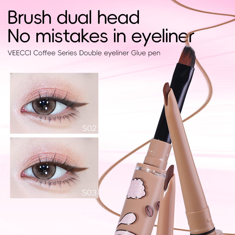 VEECCI Pink Ink Party Gift Set 7 Colors Eyeshadow Eyeliner Gel Pencil Blusher Set New Ribbon Gift Set!