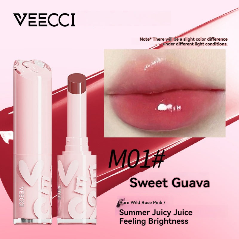 VEECCI Shuiyang essence Lipstick Pagpapakita ng labi Solid Honey Glitter Mirror Lip Glaze