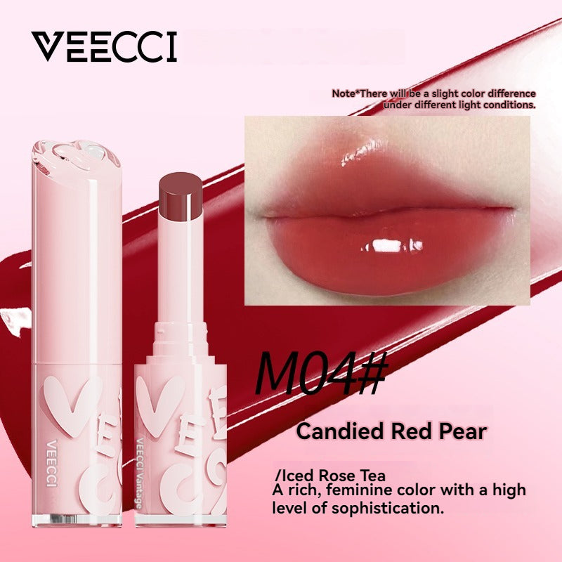 VEECCI Shuiyang essence Lipstick Pagpapakita ng labi Solid Honey Glitter Mirror Lip Glaze