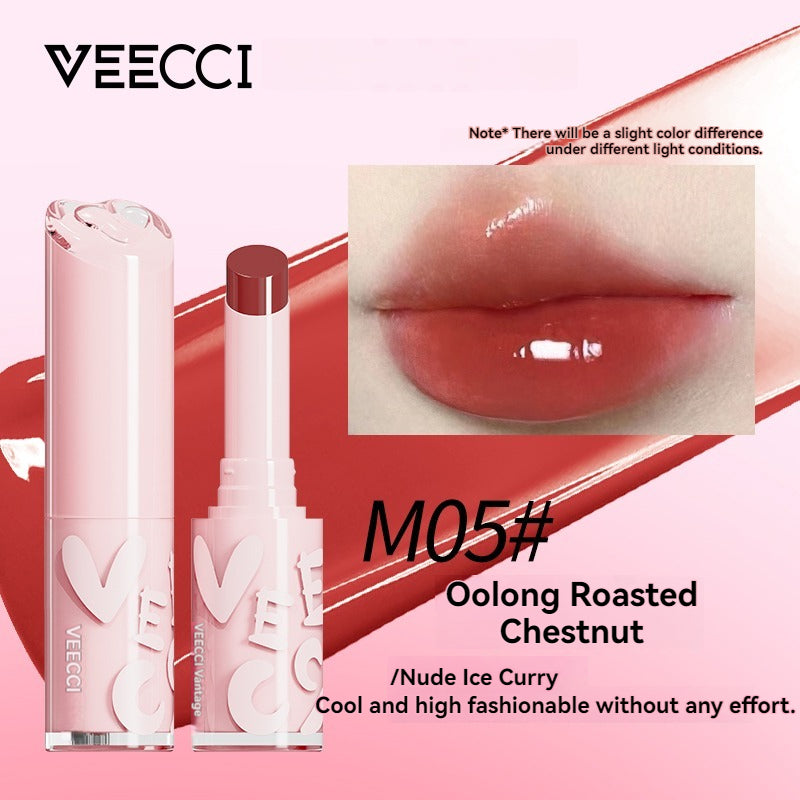 VEECCI Shuiyang essence Lipstick Pagpapakita ng labi Solid Honey Glitter Mirror Lip Glaze