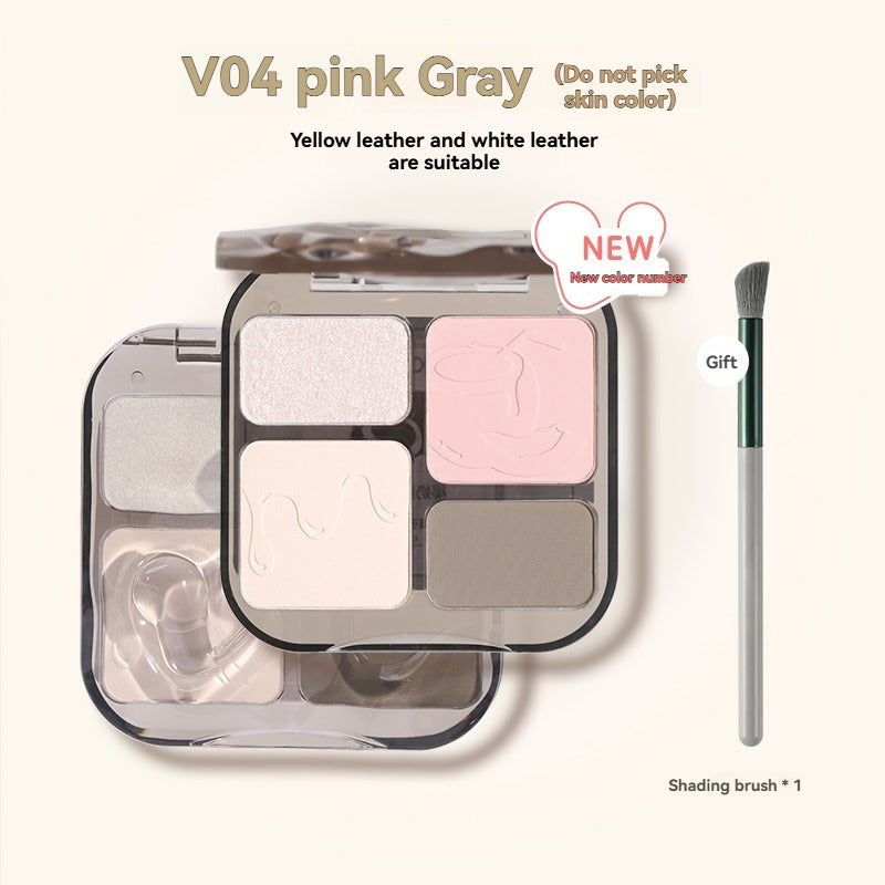 VEIZZICCI Contour Highlight Palette Brightens Skin Tone Natural Long-lasting Waterproof Makeup 8g(副本)