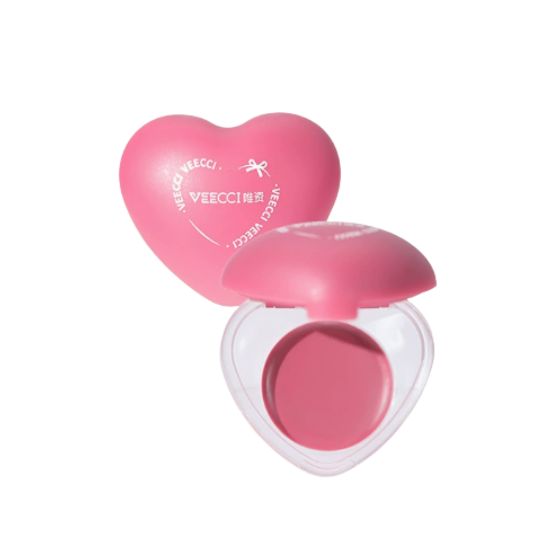 VEECCI Pudding Lip & Cheek Multi-Purpose Balm Lipstick Blusher luster Multipurpose 2 in1 Whitening Nature Non-stick Portable (5g)
