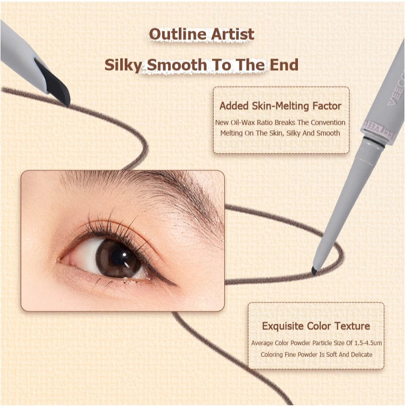 VEECCI Double Head Eyeliner Gel Pen Waterproof And Sweat Resistant