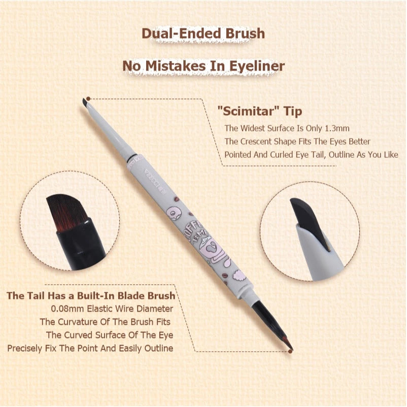 VEECCI Double Head Eyeliner Gel Pen Waterproof And Sweat Resistant