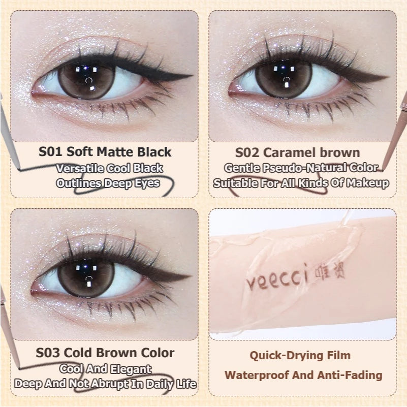 VEECCI Double Head Eyeliner Gel Pen Waterproof And Sweat Resistant