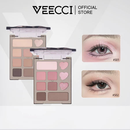 VEECCI Eye Shadow Board 10 Pink Durable Smooth (4.2g)