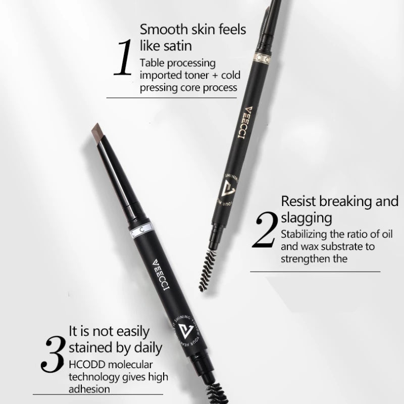 VEECCI Extremely Fine Diamond Shaped Eyebrow Pencil Waterproof Long-Lasting And Sweat Resistant