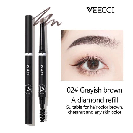 VEECCI Extremely Fine Diamond Shaped Eyebrow Pencil Waterproof Long-Lasting And Sweat Resistant