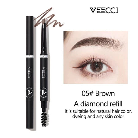 VEECCI Extremely Fine Diamond Shaped Eyebrow Pencil Waterproof Long-Lasting And Sweat Resistant