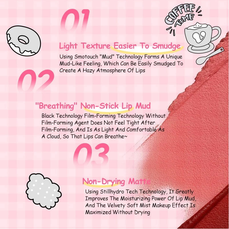 VEECCI Cloud Coffee Series Soft Mist Lip Dew 2g