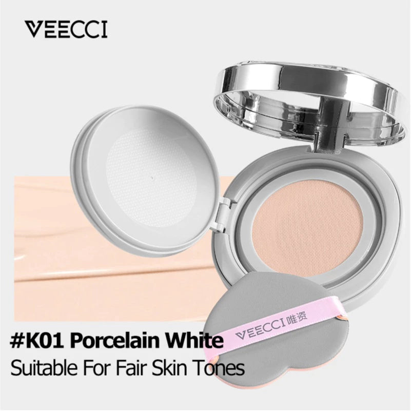 VEECCI BB Cushion Foundation Oil-Control Natural Lightweight Waterproof 12H (10g)