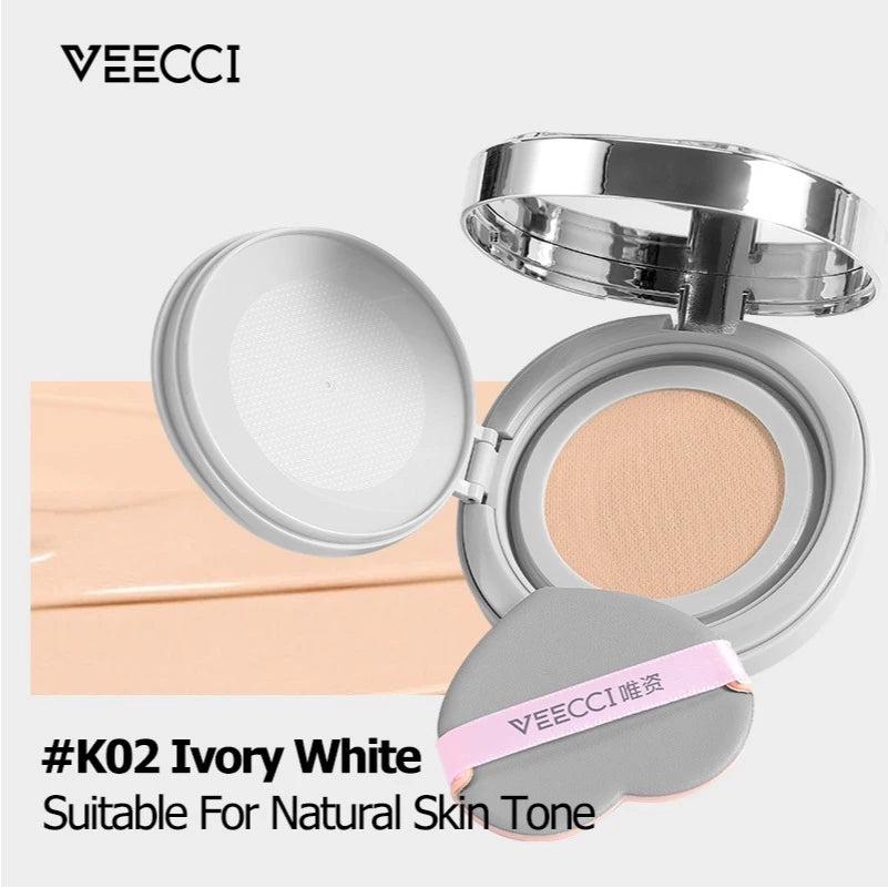 VEECCI BB Cushion Foundation Oil-Control Natural Lightweight Waterproof 12H (10g)