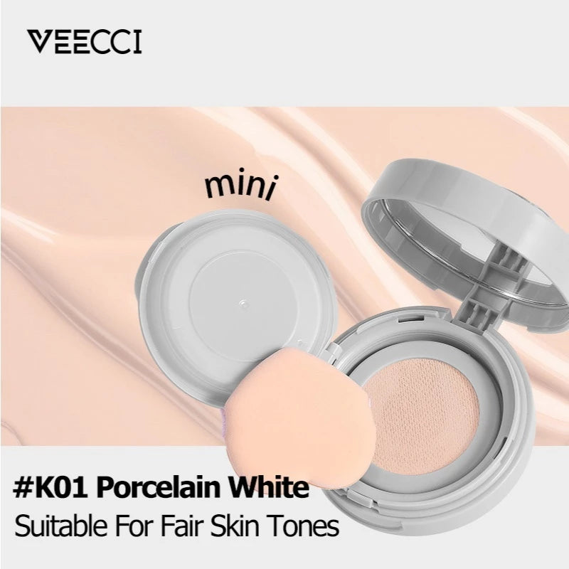 VEECCI BB Cushion Foundation Oil-Control Natural Lightweight Waterproof 12H (10g)
