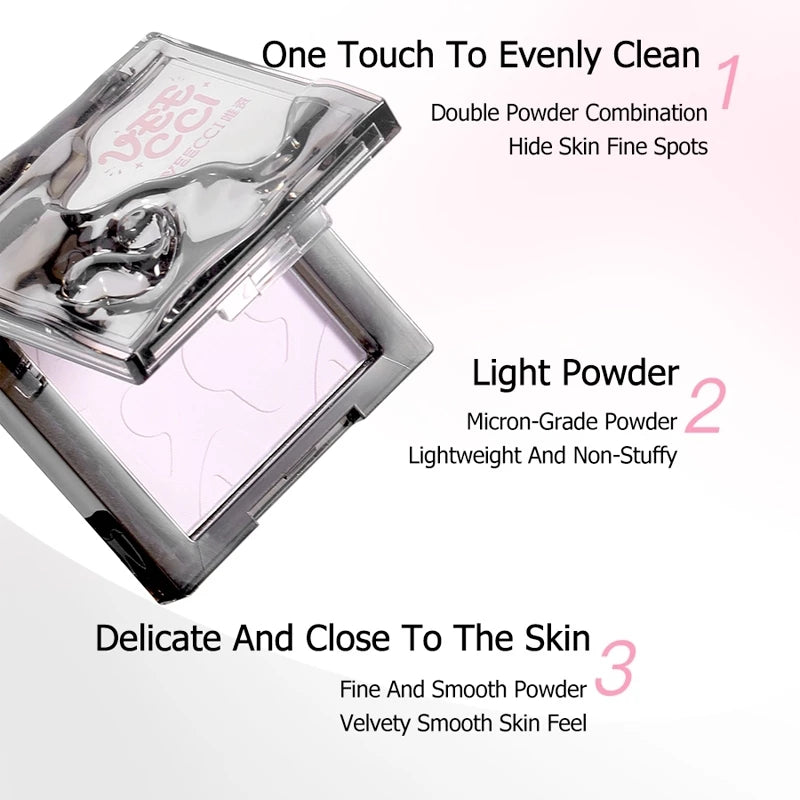 VEECCI Pressed Powder Small And Portable Oil Control Long-Lasting Makeup Concealer (3g)