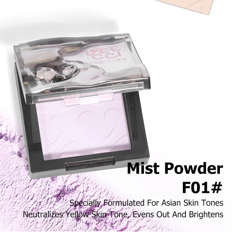 VEECCI Pressed Powder Small And Portable Oil Control Long-Lasting Makeup Concealer (3g)