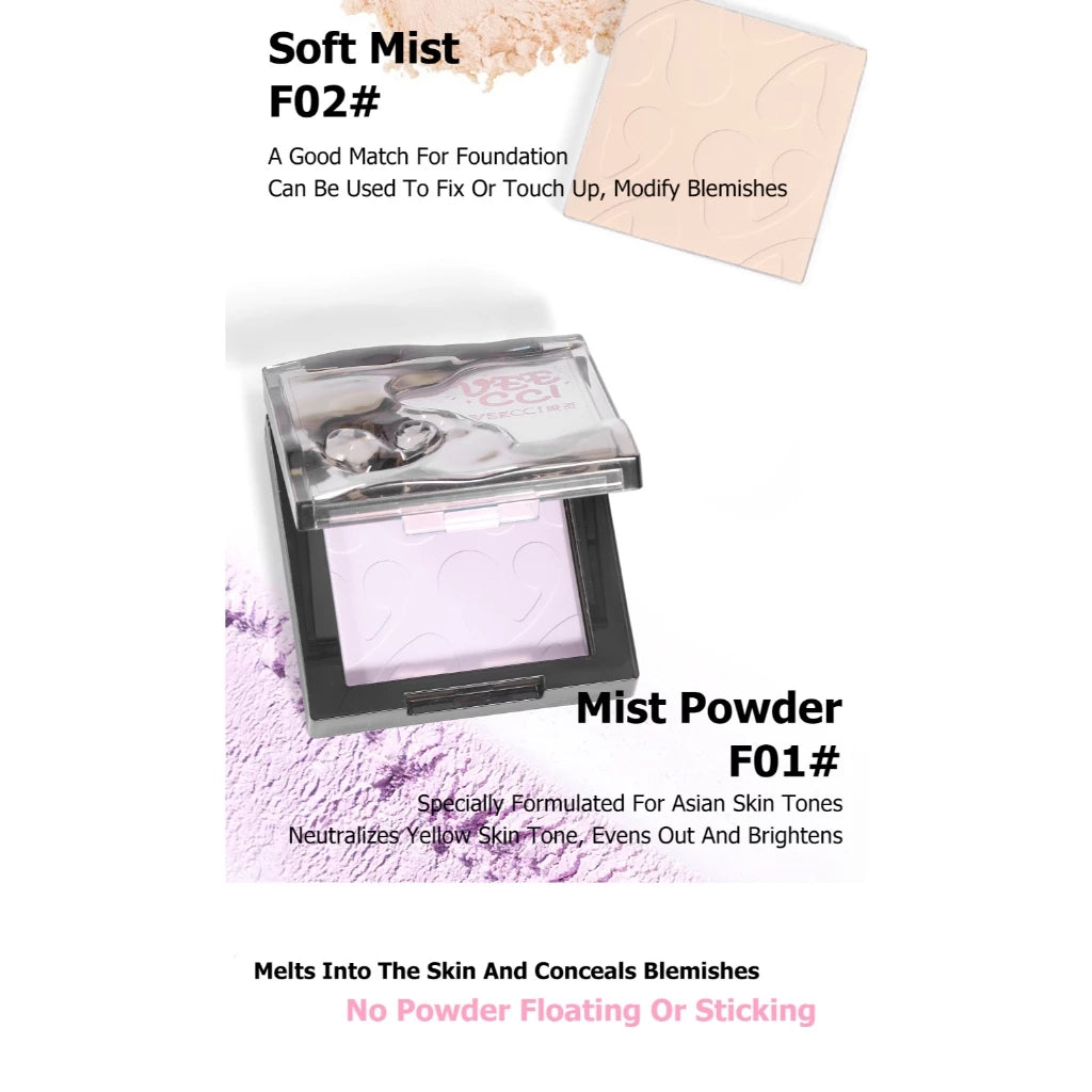 VEECCI Pressed Powder Small And Portable Oil Control Long-Lasting Makeup Concealer (3g)