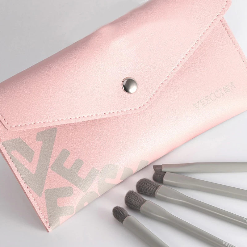 VEECCI Cosmetic Brush Set With Belt Storage Bag (5 Pcs)